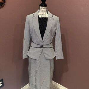 Gray Women's Blazer and Dress Set